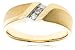 10k Yellow Gold Diamond Men's Ring (1/10 cttw, G-I Color, I3 Clarity), Size 11