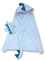 Trend-Lab Character Premier Hooded Towel with Matching Bath Mitt - Blue Dinosaur