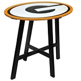 Green Bay Packers Wooden Pub Table With Glass Top