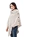 Columbustore Large Till Crochet Poncho Sweater Shawl Wrap Blanket ,Apricot,One Size