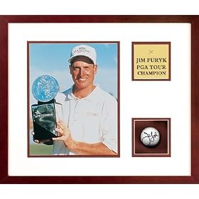 Jim Furyk PGA Champion Tour Framed Autographed Golf Ball Collage
