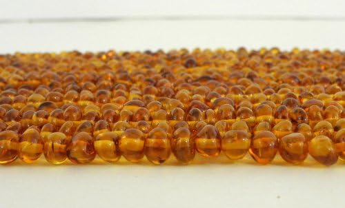 Genuine Baltic Amber Beads Strands Rounded Nuggets Small Honey Alluregem 15469
