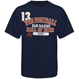 NFL Dan Marino Miami Dolphins Hall Of Fame T-Shirt - Navy Blue (Large)