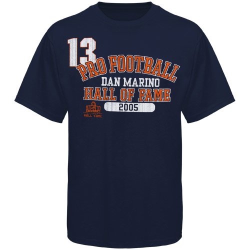 Dan Marino Miami Dolphins Hall Of Fame T-Shirt - Navy Blue (Large)