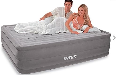 Sporting Goods-Camping Mattress-Ultra Plush Queen Raised Airbed Air Mattress Bed &amp; Built-in Pump-18"- Comfort, Convenience And Great Looks With One Luxurious Airbed