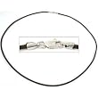 Leather Cord Necklace Brown 18"
