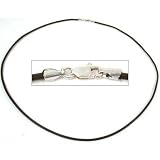 Leather Cord Necklace Brown 18"