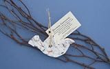 New Cast Paper Art Ornament-Dove Recycled Cotton Fiber Flowers Wildflower Seeds Decoration