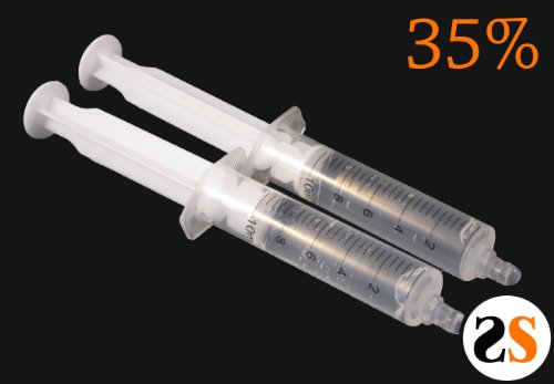 2 10ml Teeth Bleaching Whitening 35% Gel Syringes