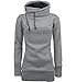Dressation Women's Draw String Pockets Beam Waist Cotton Pullover Hoodie