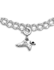Sterling Silver Greyhound Charm for Charm Bracelet by the Magic Zoo