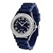 Navy Blue Geneva Silicone Ceramic Style Band Crystal Bezel Women's Watch - S Size