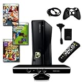Exclusive XBOX 360 Slim 4GB Kinect Mega Holiday Bundle with 5 Games, Remote, HDMI Cable, and More By Microsoft (New)