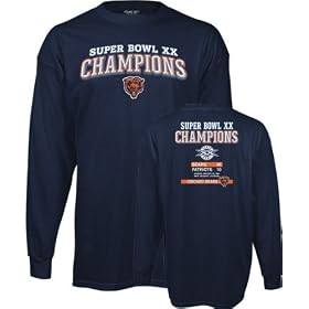 Chicago Bears -Navy- Super Bowl XX Champions Commemorative Long Sleeve T-Shirt