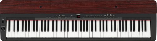 Yamaha P155 Contemporary Piano with Mahogany Top Board Black