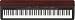 Yamaha P155 Contemporary Piano with Mahogany Top Board, Black