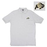 Colorado Golden Buffaloes NCAA Classic Pique Polo Shirt (Grey Heather) at Antigua