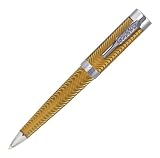 Conklin Herringbone Ballpoint Pen, Golden Yellow (CK71011)