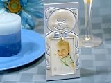 Blue and White Cute and Cuddly Teddy Bear Frame (Set of 24) - Baby Shower Gifts & Wedding Favors