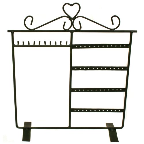 Paylak TSZN1149 Bronze Decorative Heart Jewelry Stand Earrings and Necklaces Organizer