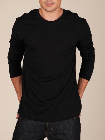 Alternative Mens Basic Crew Long-Sleeve T-Shirt