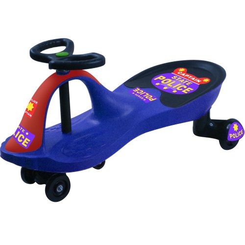 EZ Riders Police Wiggle Ride-on Car Blue