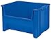 Akro-Mils 13017 Stak-N-Store Heavy Duty Stackable Open Front Plastic Storage Container Bin, (15-Inch x 20-Inch x 12-1/2-Inch), Blue, (3-Pack)