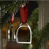 Ralph Lauren Silver Stirrup Christmas Ornament