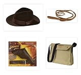 Indiana Jones Child Costume Kit including Deluxe Hat, Satchel, Whip, and Belt with Gun and Holster