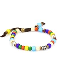 M.Cohen Handmade Designs Multi-Colored African Glass Trading Bead Bracelet
