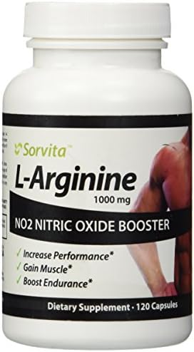 Sorvita L - Arginine NO2 Nitric Oxide Supplement ~ Pre-Workout Performance Enhancer - Boost Muscle Pump Plus Premium Amino Acid for Complete Cardiovascular Support ~ 120 Capsules - Money Back Guarantee