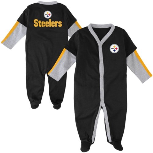Outerstuff Pittsburgh Steelers Baby Long Sleeve Jersey Coverall