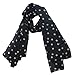 Kobwa(TM) Fashion Charming Beautiful Warm Beige Polka Dot Scarf Shawl,Black with Kobwa's Keyring