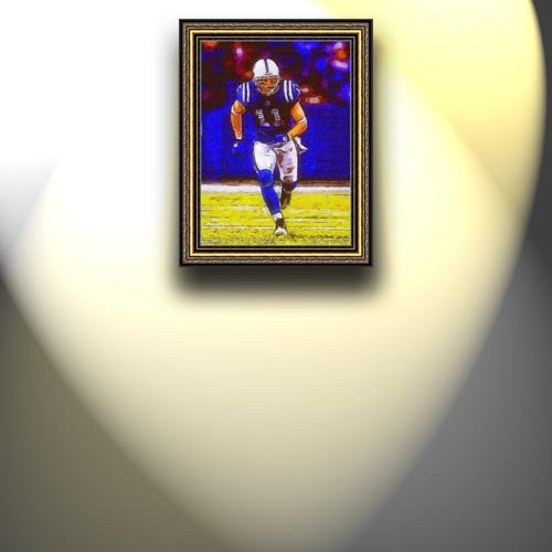 Completely Handpainted American Football Sport Painting, Custom Order FL3199, Oil on Canvas, with Option to Paint Jerry, Brett & Co. from Any Other Favorite Photograph or Picture, Unframed, Size 25'' x 34