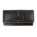 Roots Clutch Wallet with Checkbook & Gussets - Brown Leather