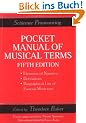 Schirmer Pronouncing Pocket Manual of Musical Terms (Schirmer Dictionary)
