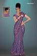 Aamani Lavender Georgette Designer Party Wear Sari saree