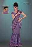 IMAGE OF Aamani Lavender Georgette Designer Party Wear Sari saree