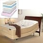 Queen Nature's Caress Plush Adjustable Bed Features one piece mattress Wooden bed frame pictured is not included