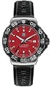 Tag Heuer Formula 1 Mens Black Rubber Strap Red Dial Quartz Watch WAH1112.BT0714