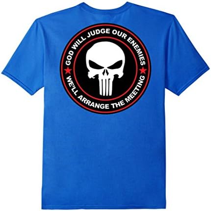 Men's GOD WILL JUDGE OUR ENEMIES T-Shirt 3XL Royal Blue