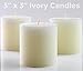 Melt Candle Company Set of 3 Ivory Pillar Candles 3