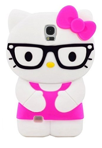 LliVEER 3D Cute Soft Gel Silicone Back Case for Samsung Galaxy S5 i9600/Hot Pink Glasses