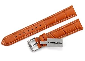 Handcraft!! 19mm Alligator Crocodile Grain Genuine Leather Watch Band Strap & 18mm S/S Tang Buckle for Longines