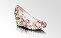 Vagabond Florence Floral Print Wedge heeled court shoes 3323-180-90