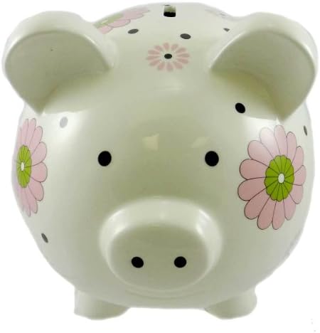 Bank PINK FLOWER PIGGY BANK Ceramic Ceramic Piggy Coins 94101