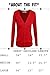 OLLIE ARNES Womens Basic Chic Long Sleeve Solid Button Up V-Neck Knit Cardigan