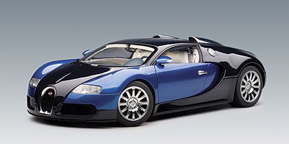 1:18 Bugatti Eb 16.4 Veyron Production Car - Black Blue Metallic