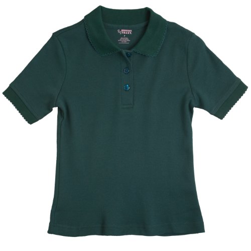 French Toast School Uniforms Short Sleeve Knit Polo With Picot Collar Girls Green 6 French Toast School Uniforms Short Sleeve Knit Polo With Picot Collar Girls Green 6