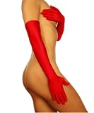 Produkt-Bild: Ultralange Satin-Handschuhe rot, Gr&ouml;&szlig;e:OS